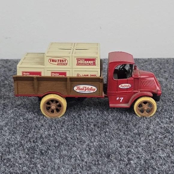 Vintage Coin Bank Lot 6 Mobil 1 Campbell Soup Piano Truck Cracker Tin - Picture 2 of 12